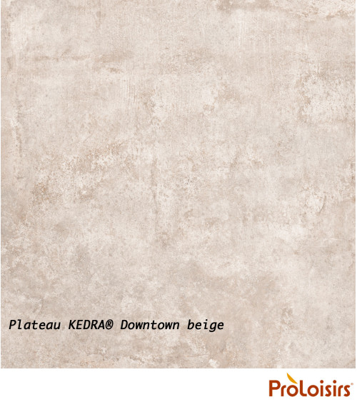 Table VITA 220/280/340 plateau Kedra® Coloris:Châssis Crème / Plateau Downtown  Eco-participation :Prix de vente comprenant l' é