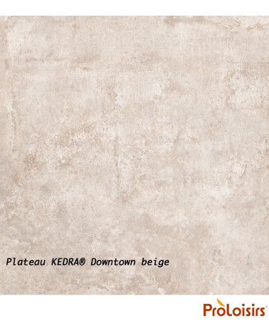 Table VITA 220/280/340 plateau Kedra® Coloris:Châssis Crème / Plateau Downtown  Eco-participation :Prix de vente comprenant l' é