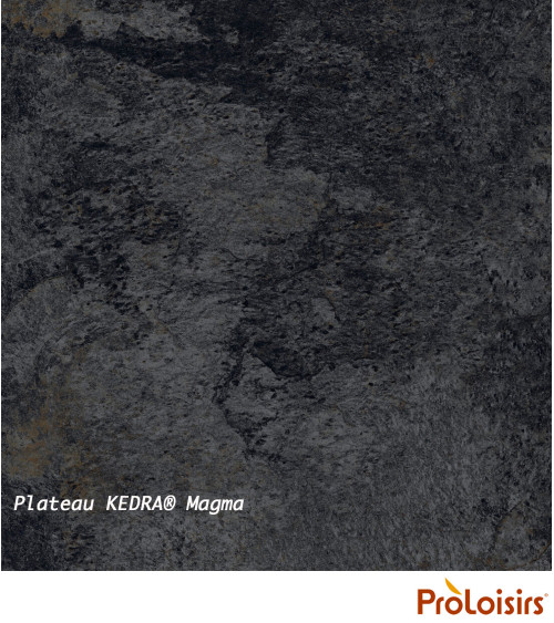 Table VITA 220/280/340 plateau Kedra® Coloris:Châssis Graphite/Plateau Kedra® Magma  Eco-participation :Prix de vente comprenant