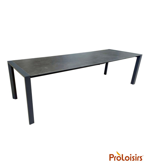 Table ALBA 160/217/267 plateau HPL Coloris:Châssis Graphite / Plateau HPL Moon  Eco-participation :Prix de vente comprenant l' é