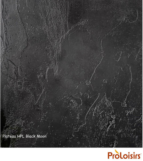 Table ALBA 160/217/267 plateau HPL Coloris:Châssis Graphite / Plateau HPL Moon  Eco-participation :Prix de vente comprenant l' é