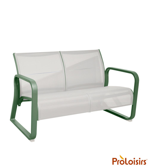 Banc QUENZA matelassé Coloris:Châssis Amande / Assise Chiné blanc  Eco-participation :Prix de vente comprenant l' éco-participat