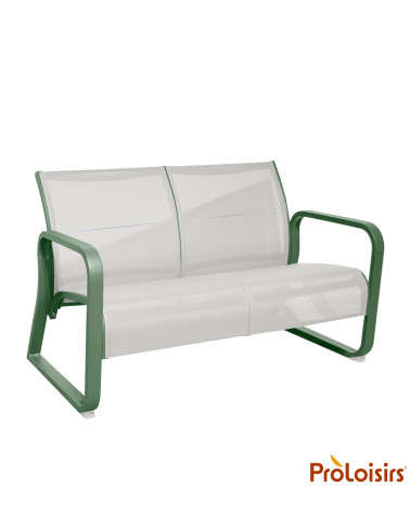 Banc QUENZA matelassé Coloris:Châssis Amande / Assise Chiné blanc  Eco-participation :Prix de vente comprenant l' éco-participat