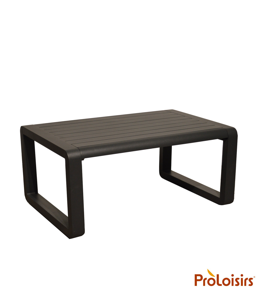 Table basse rectangulaire QUENZA Coloris:Châssis Graphite / Plateau Graphite  Eco-participation :Prix de vente comprenant l' éco