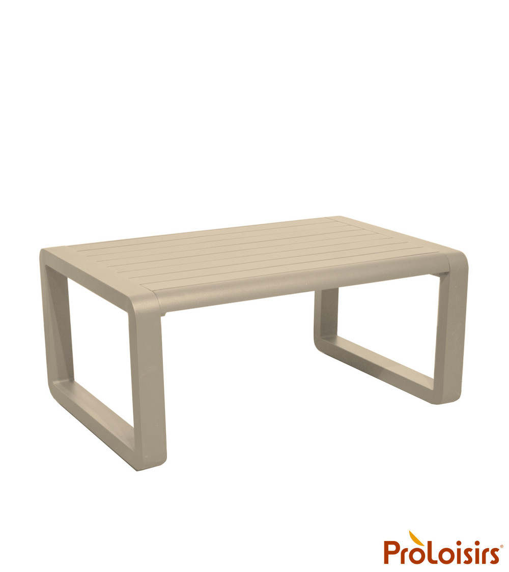 Table basse rectangulaire QUENZA Coloris:Châssis Crème / Plateau Crème  Eco-participation :Prix de vente comprenant l' éco-parti