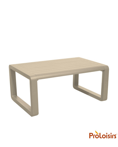 Table basse rectangulaire QUENZA Coloris:Châssis Crème / Plateau Crème  Eco-participation :Prix de vente comprenant l' éco-parti