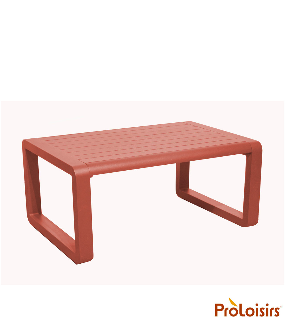 Table basse rectangulaire QUENZA Coloris:Châssis Terra / Plateau Terra  Eco-participation :Prix de vente comprenant l' éco-parti