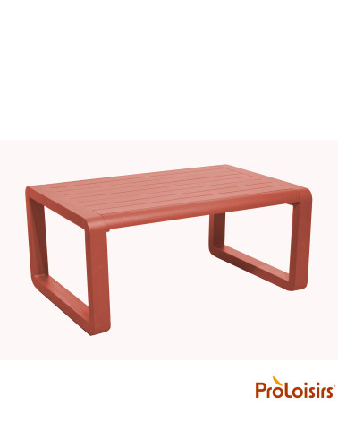 Table basse rectangulaire QUENZA Coloris:Châssis Terra / Plateau Terra  Eco-participation :Prix de vente comprenant l' éco-parti