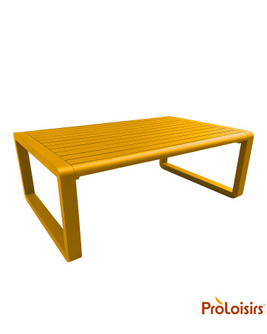 Table basse rectangulaire TONIO  Coloris:Châssis Miel / Plateau Miel  Eco-participation :Prix de vente comprenant l' éco-partici