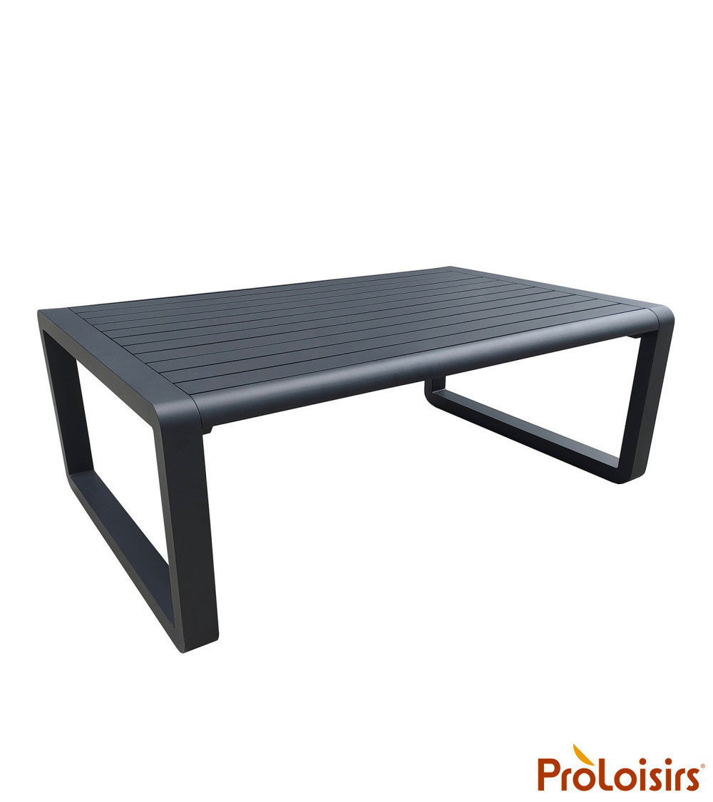 Table basse rectangulaire TONIO  Coloris:Châssis Graphite / Plateau Graphite  Eco-participation :Prix de vente comprenant l' éco