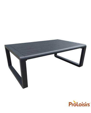 Table basse rectangulaire TONIO  Coloris:Châssis Graphite / Plateau Graphite  Eco-participation :Prix de vente comprenant l' éco