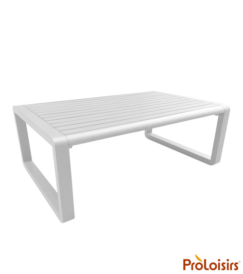 Table basse rectangulaire TONIO  Coloris:Châssis Blanc / Plateau Blanc  Eco-participation :Prix de vente comprenant l' éco-parti