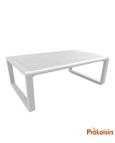 Table basse rectangulaire TONIO  Coloris:Châssis Blanc / Plateau Blanc  Eco-participation :Prix de vente comprenant l' éco-parti