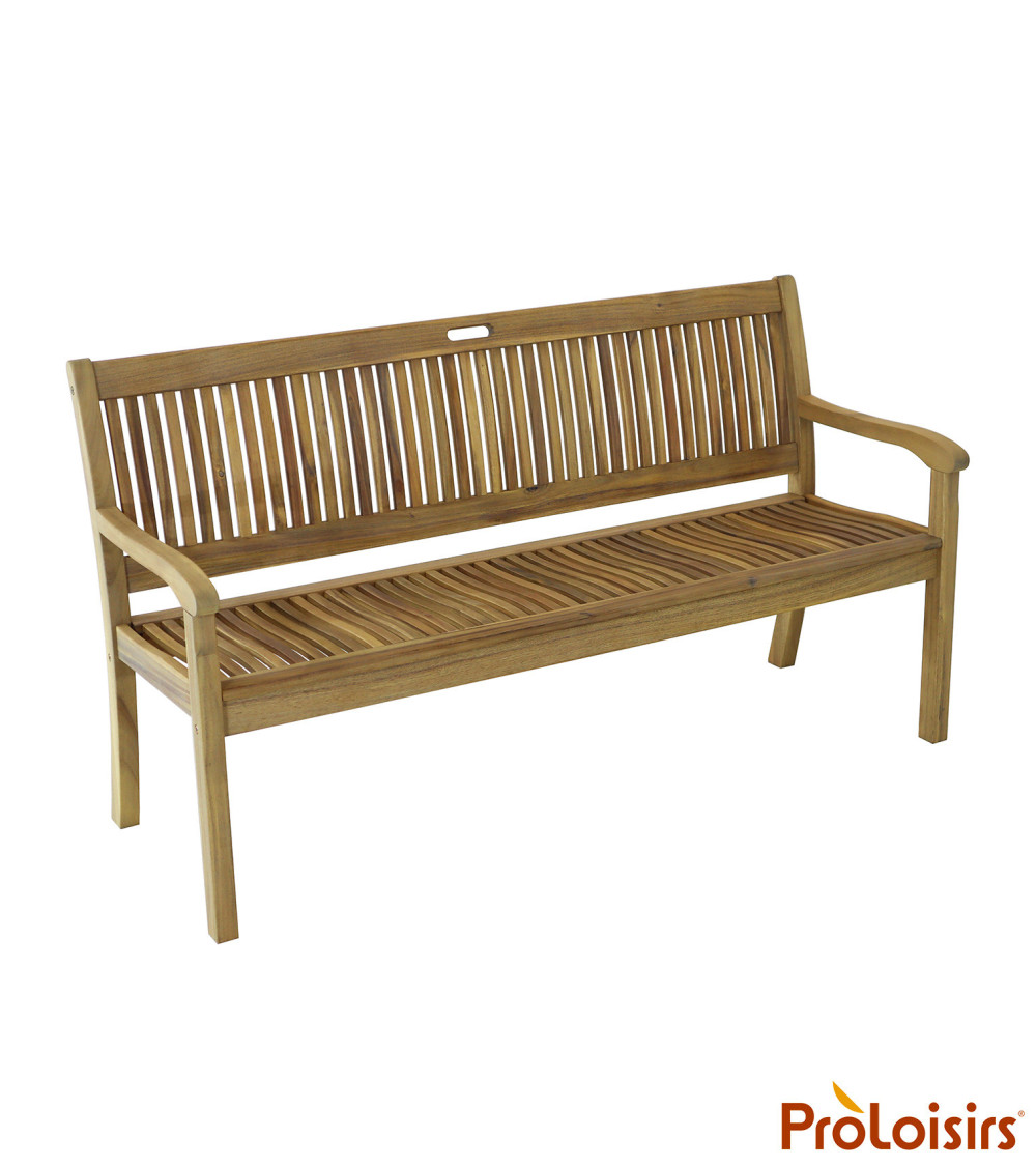 Banc de jardin AMADEO Coloris:Châssis Acacia / Assise Acacia  Eco-participation :Prix de vente comprenant l' éco-participation d