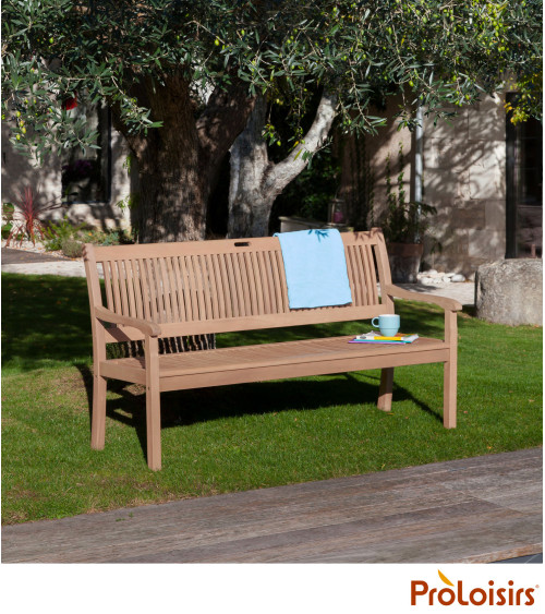 Banc de jardin AMADEO Coloris:Châssis Acacia / Assise Acacia  Eco-participation :Prix de vente comprenant l' éco-participation d