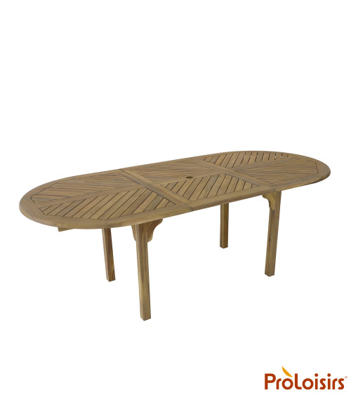 Table DURBAN 160/220 Coloris:Châssis Acacia/Plateau Acacia  Eco-participation :Prix de vente comprenant l' éco-participation de 
