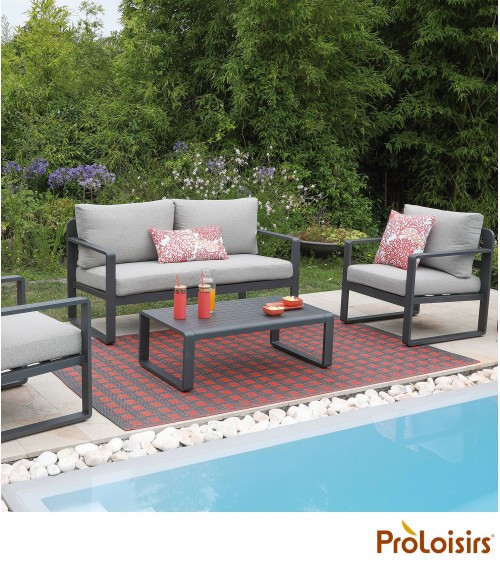 Ensemble détente MOJITO Coloris:Châssis Graphite / Coussin Gris Eco-participation    :Prix de vente comprenant l' éco-participat