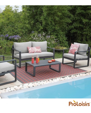 Ensemble détente MOJITO Coloris:Châssis Graphite / Coussin Gris Eco-participation    :Prix de vente comprenant l' éco-participat