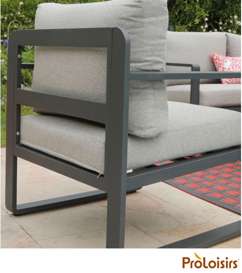 Ensemble détente MOJITO Coloris:Châssis Graphite / Coussin Gris Eco-participation    :Prix de vente comprenant l' éco-participat