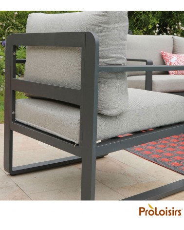 Ensemble détente MOJITO Coloris:Châssis Graphite / Coussin Gris Eco-participation    :Prix de vente comprenant l' éco-participat