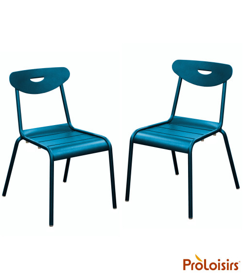 Chaise SMILEY Coloris:Châssis Bleu / Assise Bleu  Eco-participation :Prix de vente comprenant l' éco-participation de 0,35 € TTC