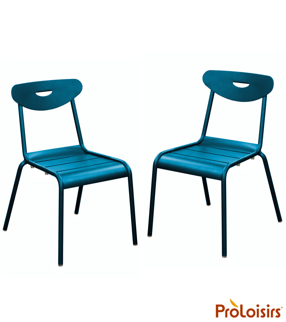 Chaise SMILEY Coloris:Châssis Bleu / Assise Bleu  Eco-participation :Prix de vente comprenant l' éco-participation de 0,35 € TTC