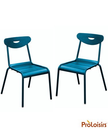 Chaise SMILEY Coloris:Châssis Bleu / Assise Bleu  Eco-participation :Prix de vente comprenant l' éco-participation de 0,35 € TTC