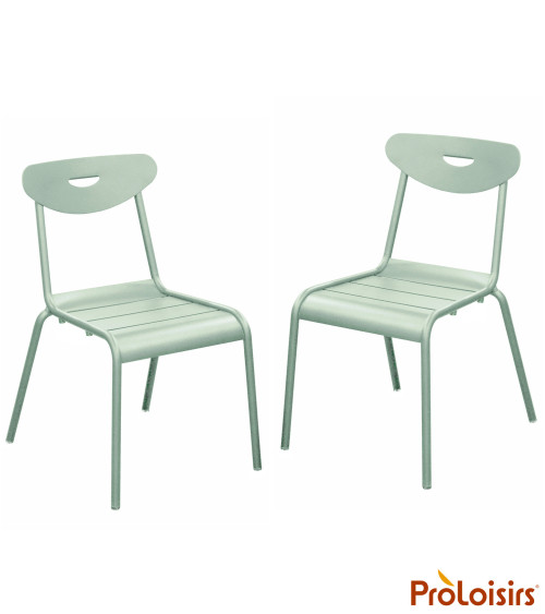 Chaise SMILEY Coloris:Châssis Sauge / Assise Sauge  Eco-participation :Prix de vente comprenant l' éco-participation de 0,35 € T