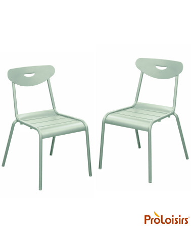Chaise SMILEY Coloris:Châssis Sauge / Assise Sauge  Eco-participation :Prix de vente comprenant l' éco-participation de 0,35 € T