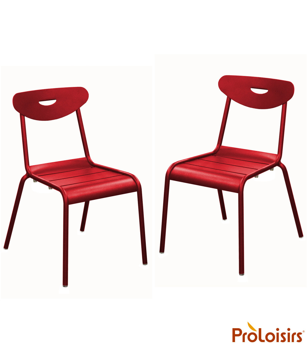 Chaise SMILEY Coloris:Châssis Rouge / Assise Rouge  Eco-participation :Prix de vente comprenant l' éco-participation de 0,35 € T