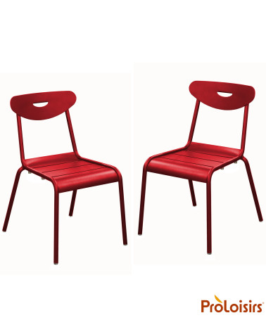 Chaise SMILEY Coloris:Châssis Rouge / Assise Rouge  Eco-participation :Prix de vente comprenant l' éco-participation de 0,35 € T