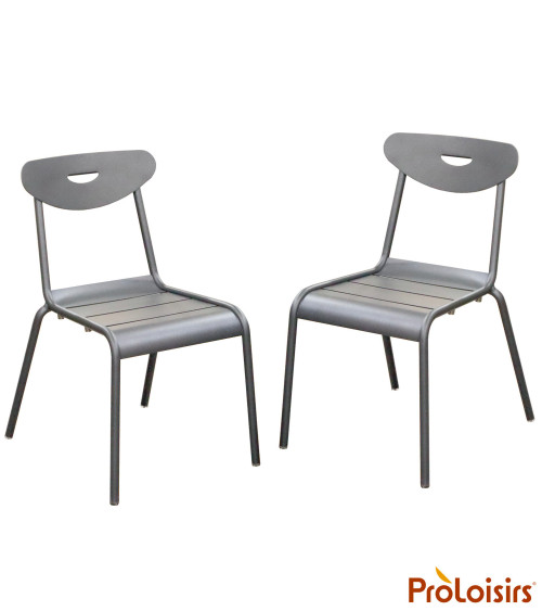 Chaise SMILEY Coloris:Châssis Gris / Assise Gris  Eco-participation :Prix de vente comprenant l' éco-participation de 0,35 € TTC