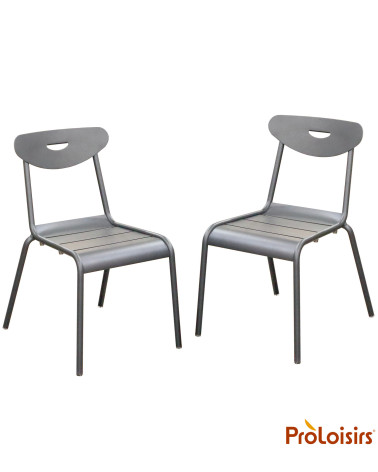 Chaise SMILEY Coloris:Châssis Gris / Assise Gris  Eco-participation :Prix de vente comprenant l' éco-participation de 0,35 € TTC