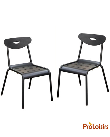 Chaise SMILEY Coloris:Châssis Graphite / Assise Graphite  Eco-participation :Prix de vente comprenant l' éco-participation de 0,
