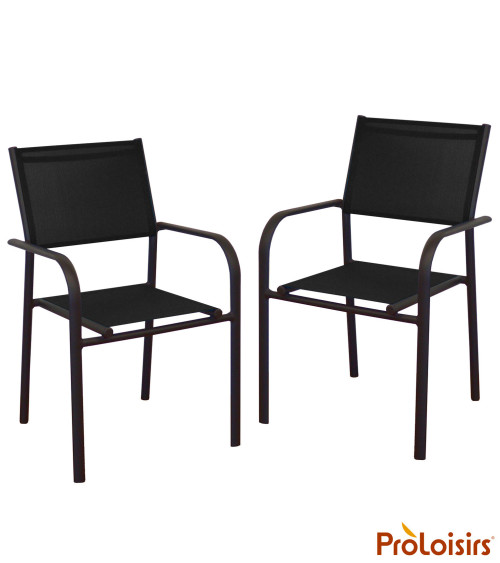 Fauteuil de jardin DUCA Coloris:Châssis Graphite / Assise Noir  Eco-participation :Prix de vente comprenant l' éco-participation