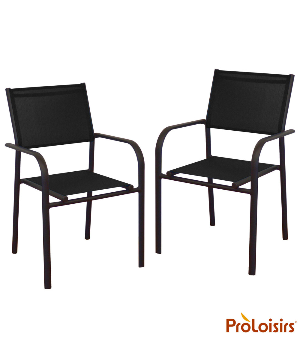 Fauteuil de jardin DUCA Coloris:Châssis Graphite / Assise Noir  Eco-participation :Prix de vente comprenant l' éco-participation