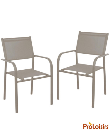 Fauteuil de jardin DUCA Coloris:Châssis Crème / Assise Crème  Eco-participation :Prix de vente comprenant l' éco-participation d