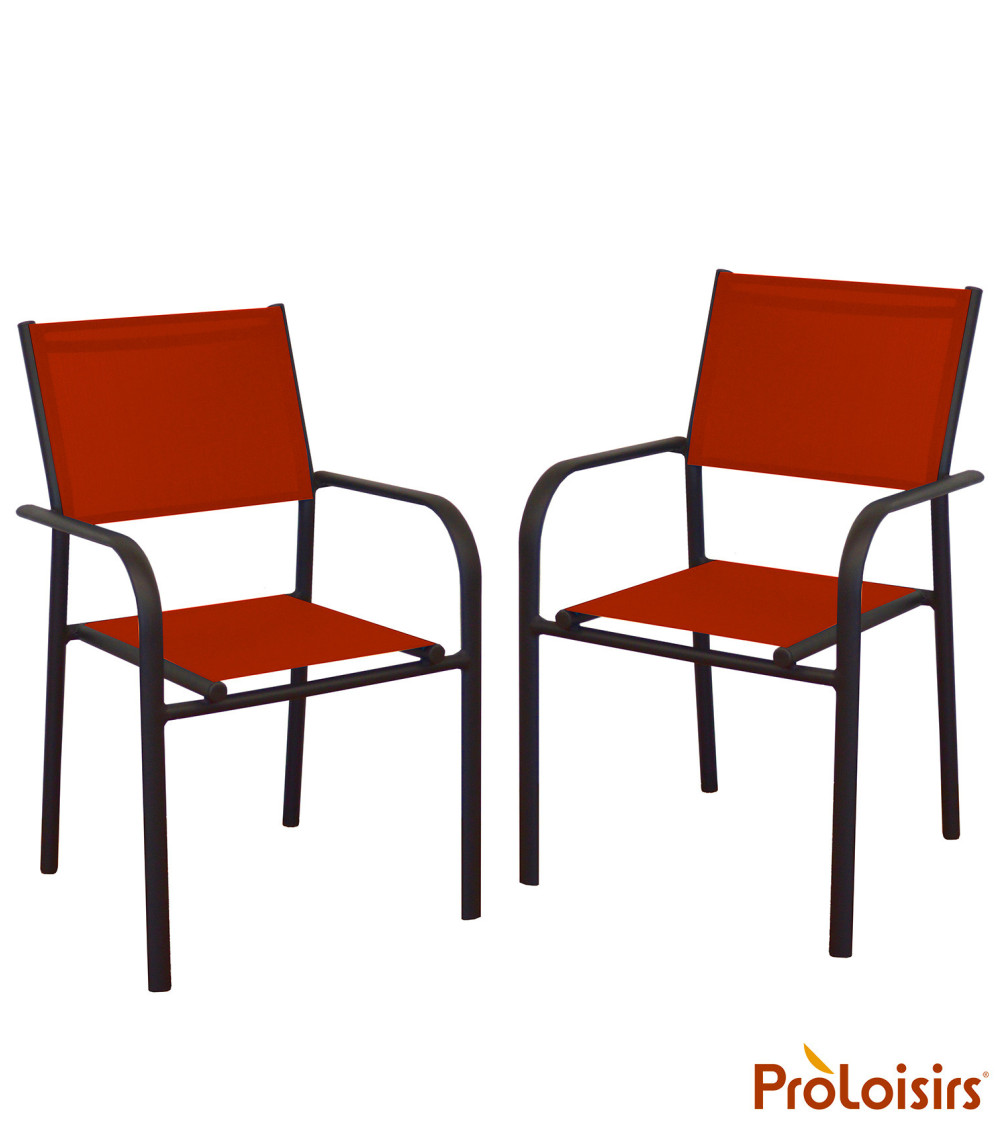 Fauteuil de jardin DUCA Coloris:Châssis Graphite / Assise Sienne  Eco-participation :Prix de vente comprenant l' éco-participati