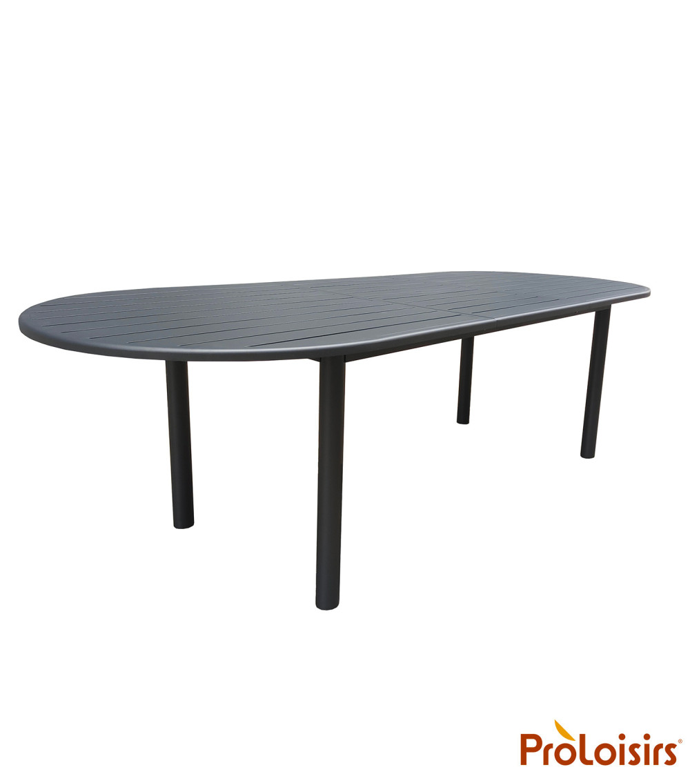 Table GENES 200/260 Coloris:Châssis Graphite / Plateau Graphite  Eco-participation :Prix de vente comprenant l' éco-participatio