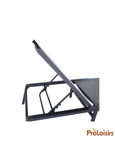 Lit de soleil pliant EDEN Coloris:Châssis Graphite / Assise Gris  Eco-participation :Prix de vente comprenant l' éco-participati
