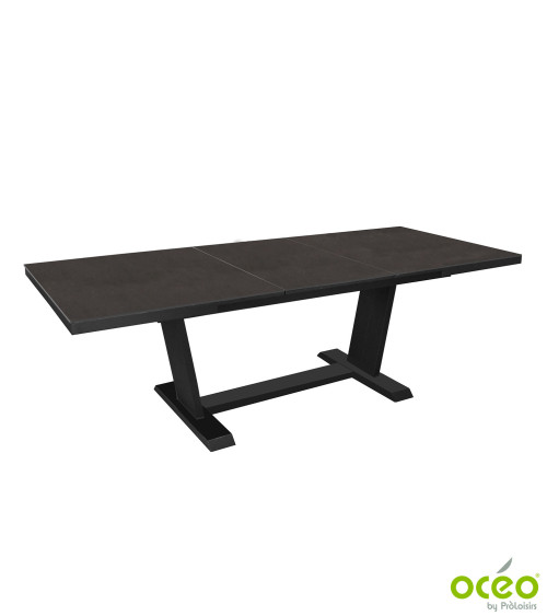 Table AMBER 180/240 Plateau Kedra® Coloris:Châssis Graphite/Plateau Kedra® New Black B.  Eco-participation :Prix de vente compre
