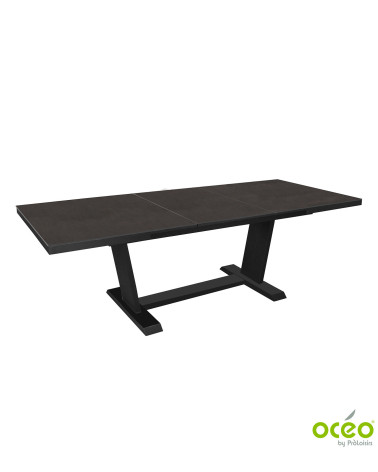 Table AMBER 180/240 Plateau Kedra® Coloris:Châssis Graphite/Plateau Kedra® New Black B.  Eco-participation :Prix de vente compre
