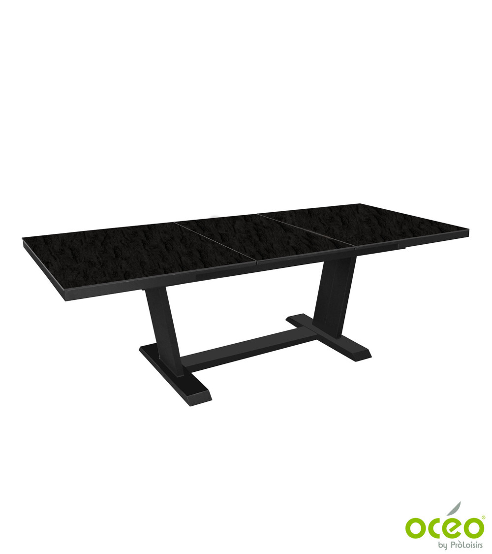 Table AMBER 180/240 Plateau Kedra® Coloris:Châssis Graphite/Plateau Kedra® Filita  Eco-participation :Prix de vente comprenant l