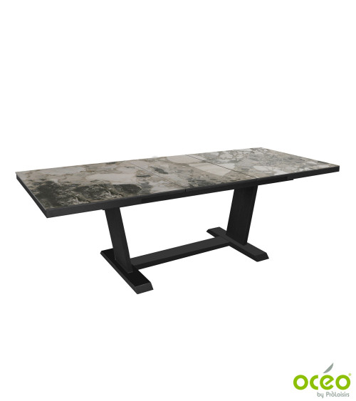 Table AMBER 180/240 Plateau Kedra® Coloris:Châssis Graphite/Plateau Kedra® Cliff  Eco-participation :Prix de vente comprenant l'