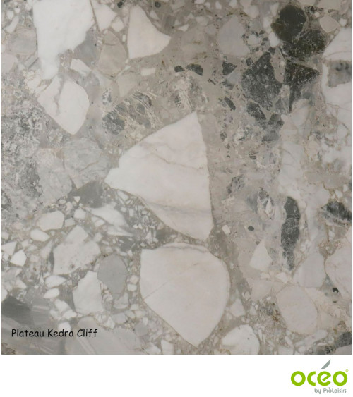 Table AMBER 180/240 Plateau Kedra® Coloris:Châssis Graphite/Plateau Kedra® Cliff  Eco-participation :Prix de vente comprenant l'