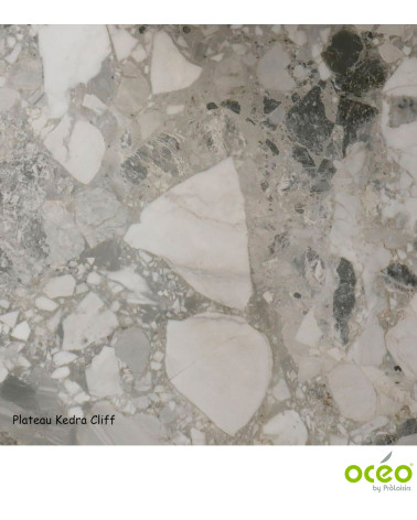 Table AMBER 180/240 Plateau Kedra® Coloris:Châssis Graphite/Plateau Kedra® Cliff  Eco-participation :Prix de vente comprenant l'