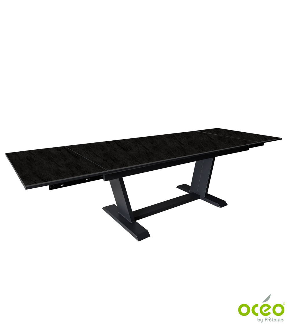 Table AMBER 180/230/280 Plateau Kedra® Coloris:Châssis Graphite/Plateau Kedra® Filita  Eco-participation :Prix de vente comprena