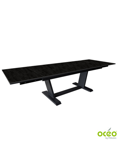 Table AMBER 180/230/280 Plateau Kedra® Coloris:Châssis Graphite/Plateau Kedra® Filita  Eco-participation :Prix de vente comprena