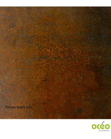 Table AMBER 180/230/280 Plateau Kedra® Coloris:Châssis Graphite/Plateau Kedra® Iron  Eco-participation :Prix de vente comprenant