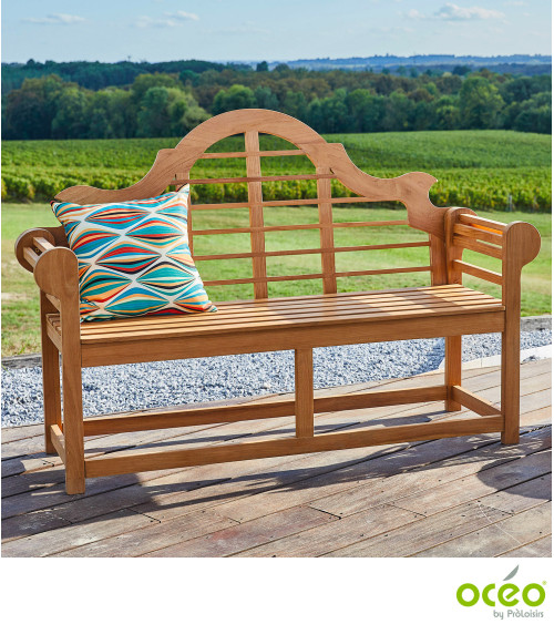 Banc LINZ Coloris:Châssis Teck / Assise Teck  Eco-participation :Prix de vente comprenant l' éco-participation de 2,10 € TTC Mod